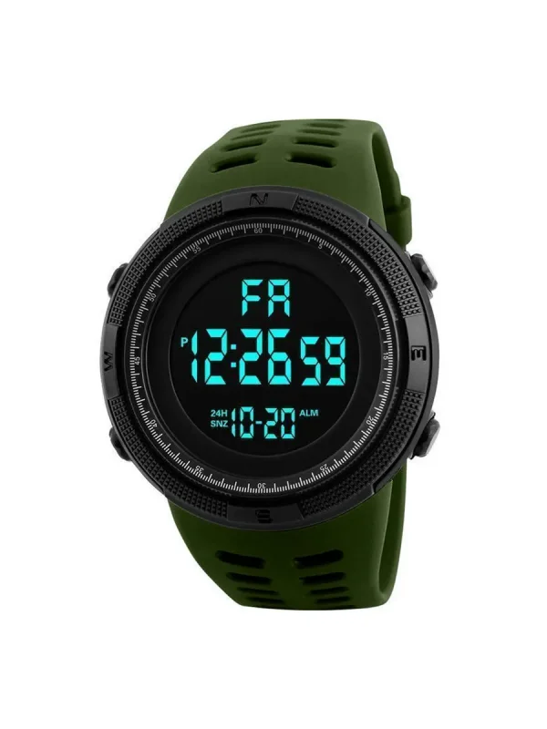 Мужские спортивные часы Army-Green, цифровые, многофункциона